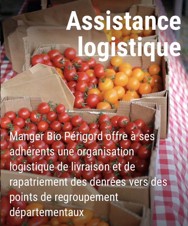 assistance logistique manger bio